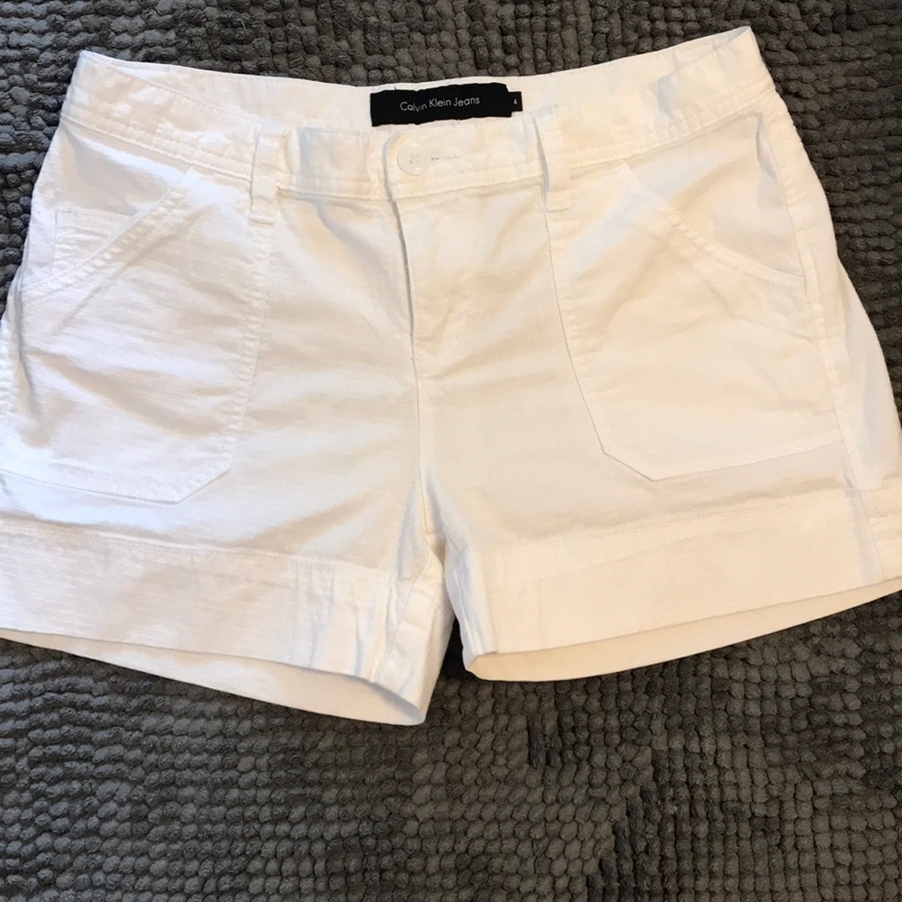 2/$15 White Calvin Klein Shorts